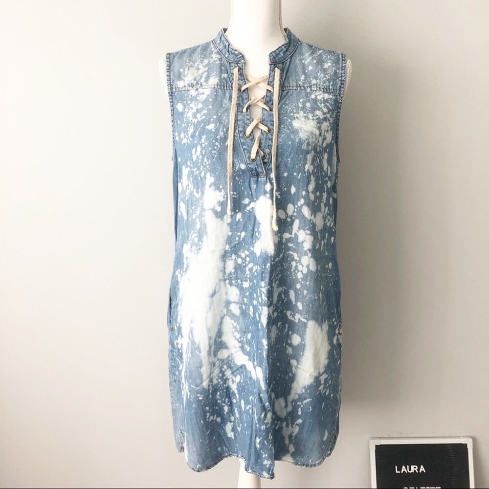 Bella Dahl Revolve chambray bleached dress medium